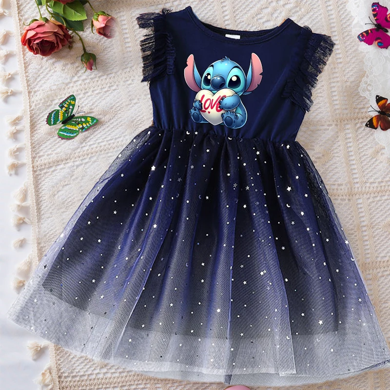 Lilo Stitch Girls Summer Dresses Cartoon Tutu Dress Baby Mesh Star Sequins Princess Dresses Party Casual Dress for Baby Clothing
Lilo Stitch Girls Summer Dresses Cartoon Tutu Dress Baby Mesh Star Sequins Princess Dresses Party Casual Dress for Baby Clothing