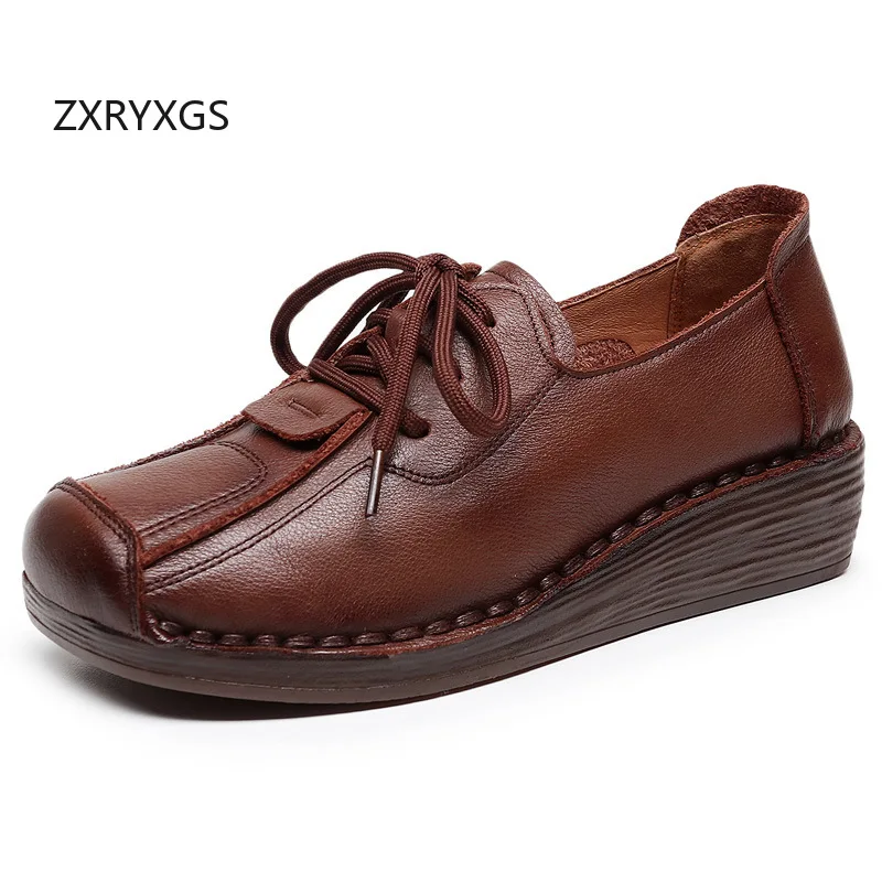 ZXRYXGS Classic Retro Top Layer Cowhide Women Leather Shoes Casual Sneakers 2025 New Lace-up Soft Sole Comfortable Trendy Shoes
ZXRYXGS Classic Retro Top Layer Cowhide Women Leather Shoes Casual Sneakers 2025 New Lace-up Soft Sole Comfortable Trendy Shoes