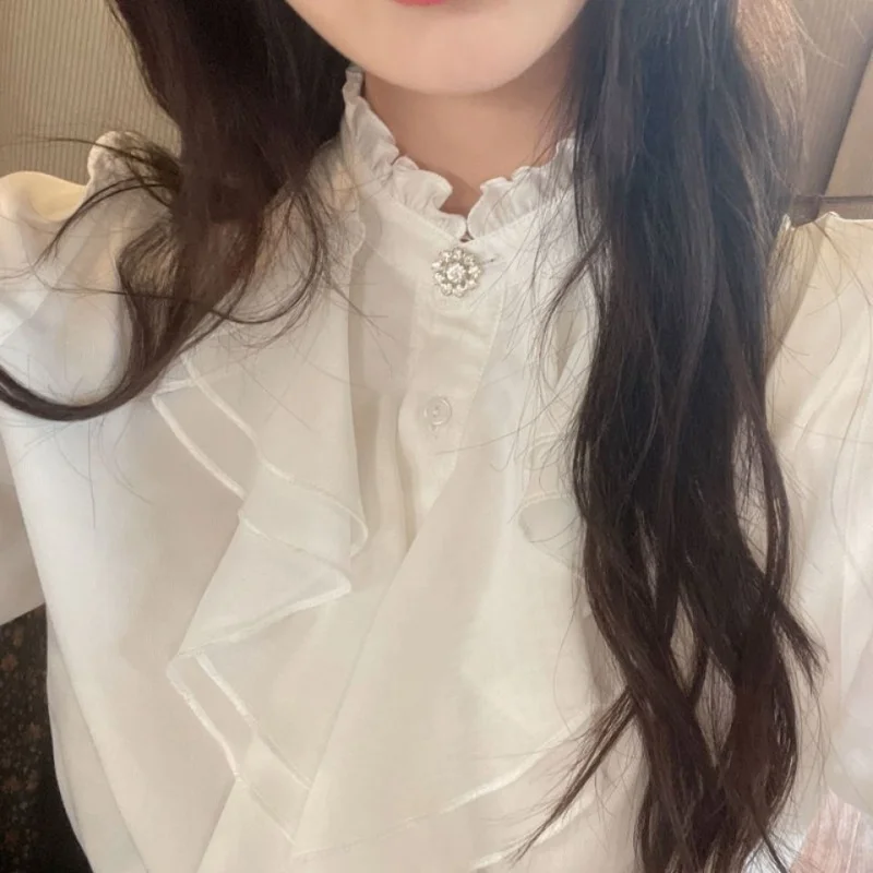 Miss Jmshop Came to Report Early Autumn Top Women's White Super Fairy Shirt Design Sense Princess Long Sleeve Shirt
Miss Jmshop Came to Report Early Autumn Top Women's White Super Fairy Shirt Design Sense Princess Long Sleeve Shirt