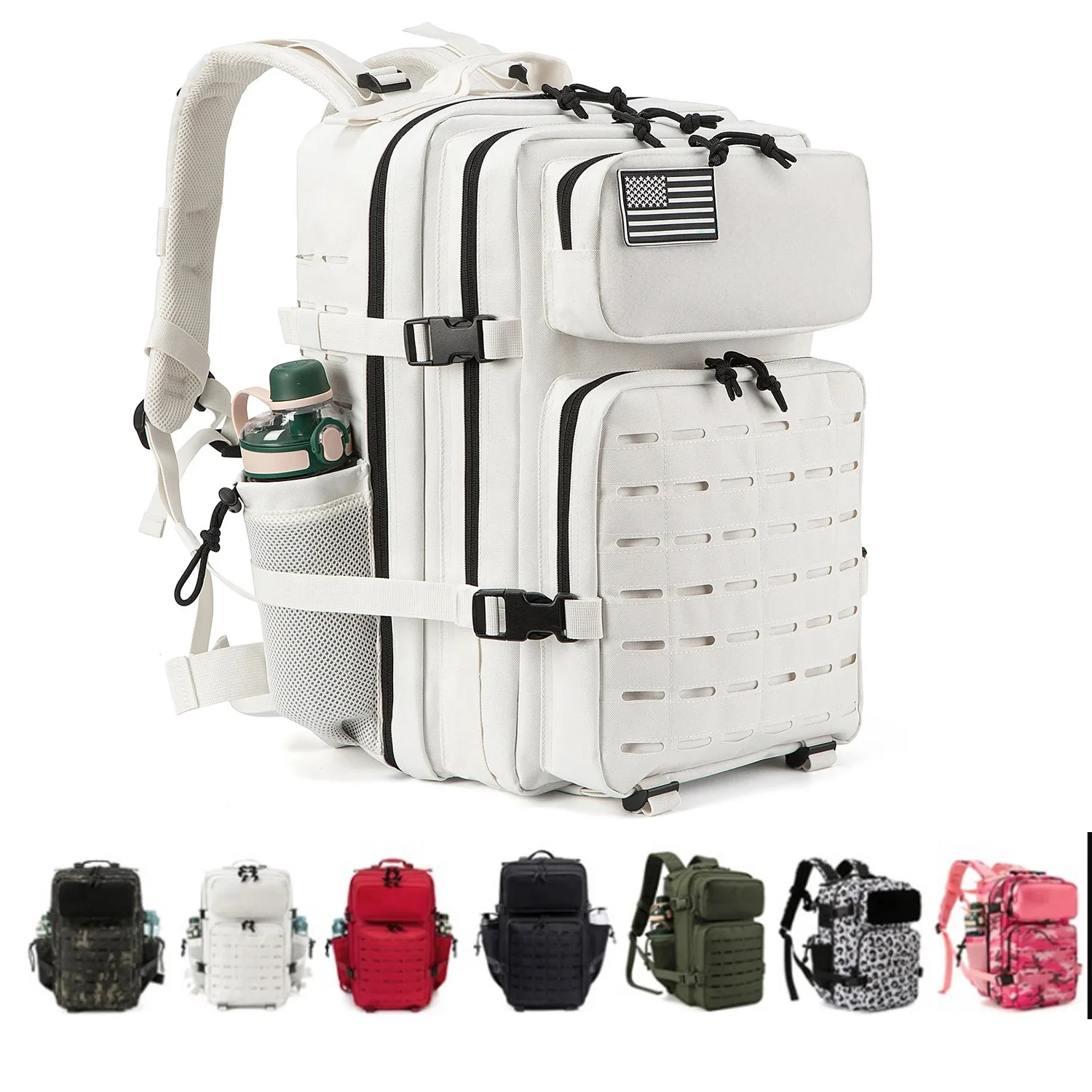 25L/45L Tactical Military Backpack for Men and Women Outdoor Survival Bug Out Bag Small School Rucksack Hking with Bottle Holder
25L/45L Tactical Military Backpack for Men and Women Outdoor Survival Bug Out Bag Small School Rucksack Hking with Bottle Holder