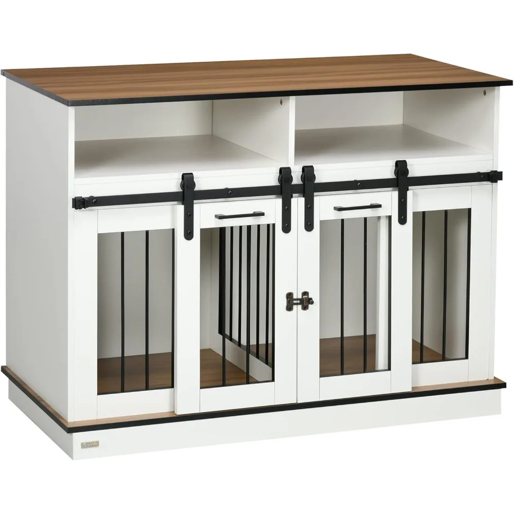 Dream Dog Crate Furniture For Large Dogs Or Double Dog Kennel For Small Dogs With Shelves, Sliding Doors, 47" X 23.5" X
Dream Dog Crate Furniture For Large Dogs Or Double Dog Kennel For Small Dogs With Shelves, Sliding Doors, 47" X 23.5" X