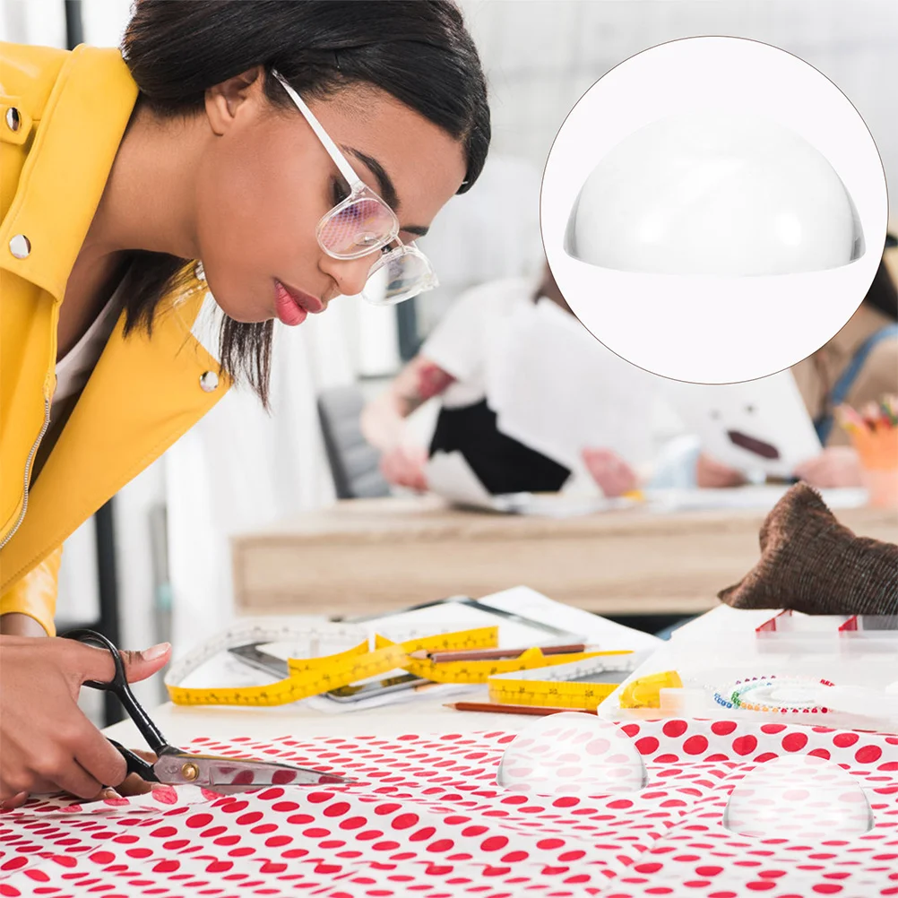 2Pcs Glass Half Sphere Paperweight Tailor Paper Weight Block Sewing Quilting Calligraphy Heavy Paperweights Desk Decor 
2Pcs Glass Half Sphere Paperweight Tailor Paper Weight Block Sewing Quilting Calligraphy Heavy Paperweights Desk Decor