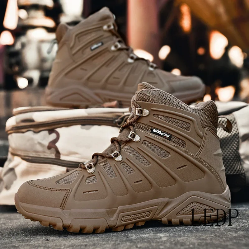 Men's Hiking Shoes Lace Up Sports Shoes Outdoor Jogging Wear-resistant Anti Slip Combat Sports Breathable Hiking Shoes
Men's Hiking Shoes Lace Up Sports Shoes Outdoor Jogging Wear-resistant Anti Slip Combat Sports Breathable Hiking Shoes
