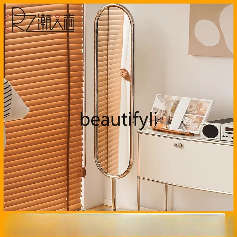 Nordic retro full-length mirror home bedroom cloakroom fitting mirror light luxury floor full-length mirror 
Nordic retro full-length mirror home bedroom cloakroom fitting mirror light luxury floor full-length mirror
