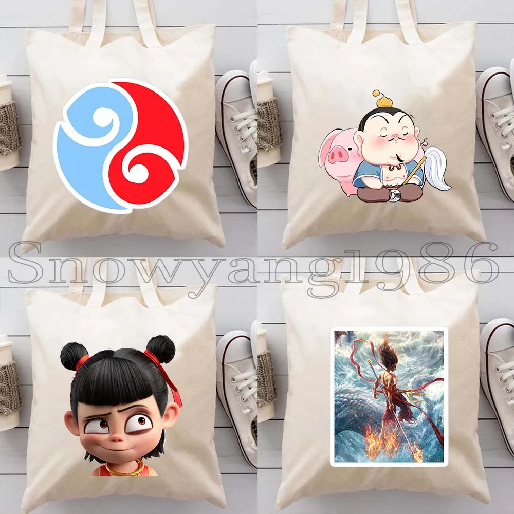 4PCS Cartoon Ne Zha Ao Bing The Demon Boy Chinese Anime Bags Women Aesthetic Shopper Bag Girl Handbags Totes Shoulder Canvas Bag
4PCS Cartoon Ne Zha Ao Bing The Demon Boy Chinese Anime Bags Women Aesthetic Shopper Bag Girl Handbags Totes Shoulder Canvas Bag
