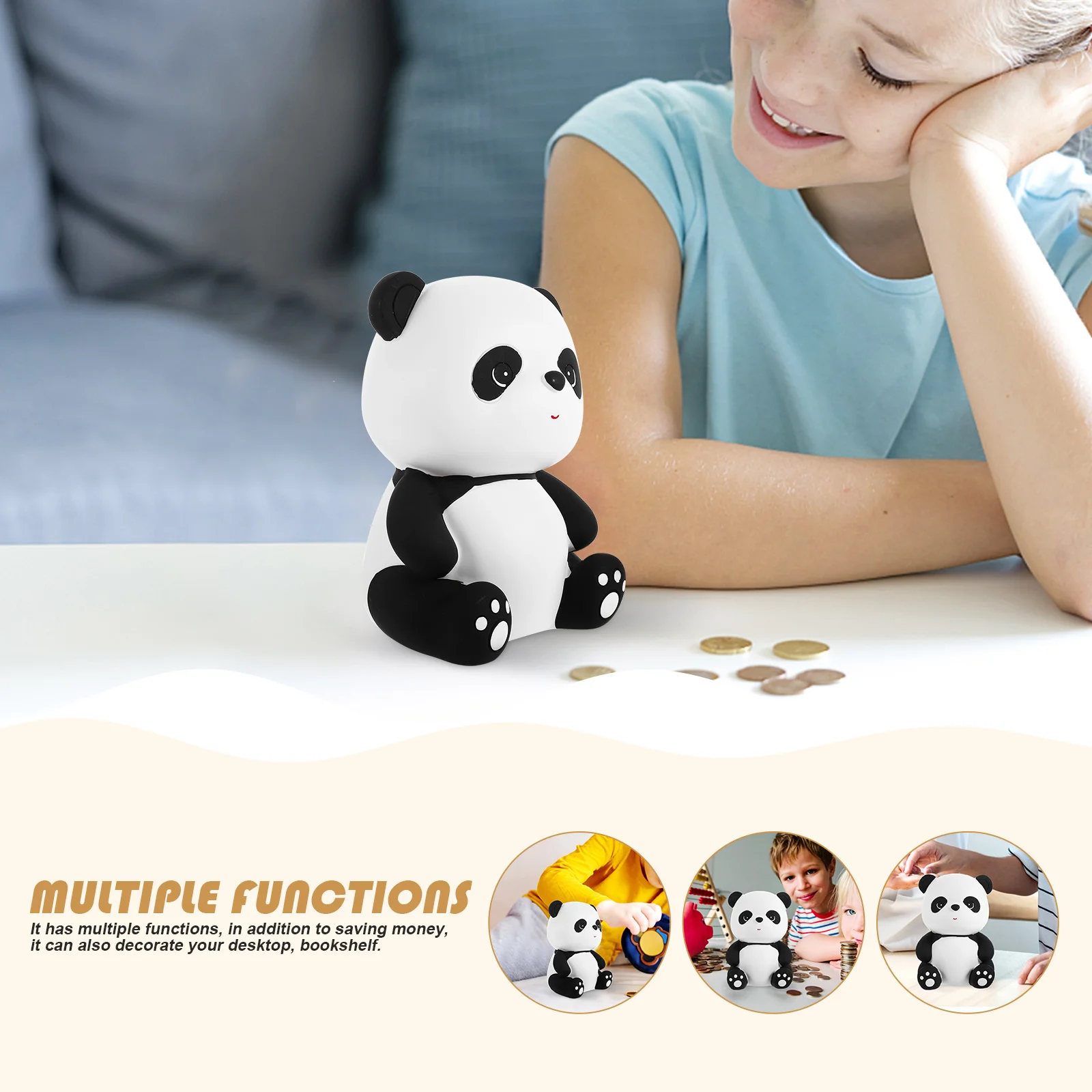 1pc Panda Piggy Bank Shatterproof Coin Banks Cute Panda Shape Money Jar Savings Box Cartoon Animal Desk Decor Gift Idea
1pc Panda Piggy Bank Shatterproof Coin Banks Cute Panda Shape Money Jar Savings Box Cartoon Animal Desk Decor Gift Idea