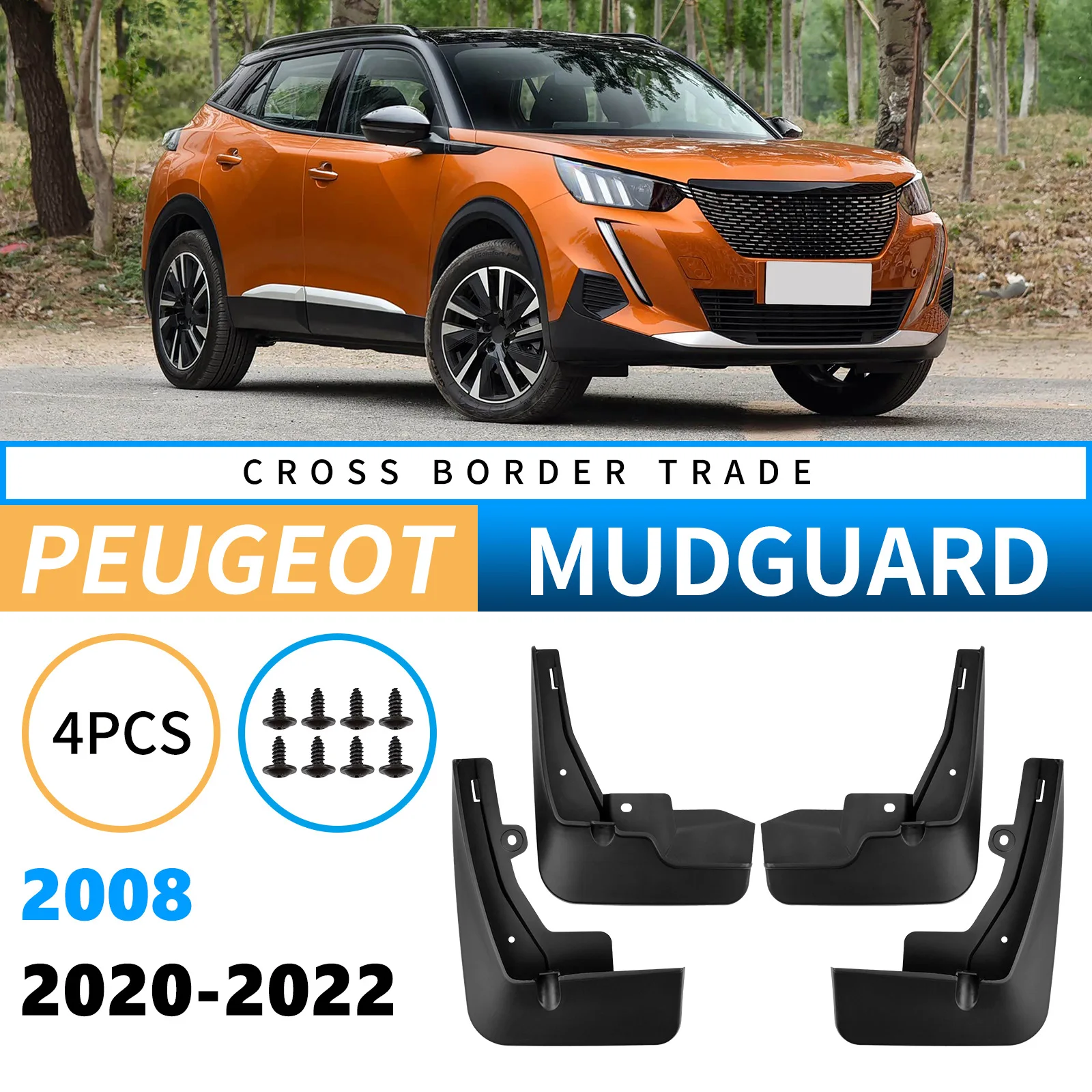 Car Auto Mud Flaps Splash Guards Fender Mudguard for Peugeot 2008 2020-2022 Perfect Fit Replacement Parts
Car Auto Mud Flaps Splash Guards Fender Mudguard for Peugeot 2008 2020-2022 Perfect Fit Replacement Parts