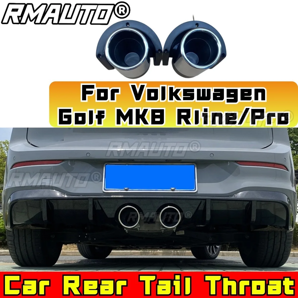 Для гольф-кара, задняя отделка горла, внешняя часть для Volkswagen Golf MK8 Rline/Pro, декоративные полоски для хвостового горла, автомобильные аксессуары 
Для гольф-кара, задняя отделка горла, внешняя часть для Volkswagen Golf MK8 Rline/Pro, декоративные полоски для хвостового горла, автомобильные аксессуары