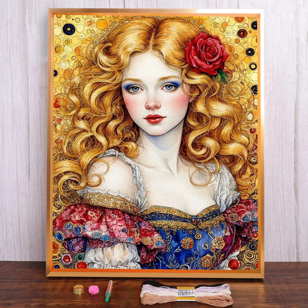 Portrait Girl Pre-Printed Cross Stitch Embroidery Patterns Handmade Painting Handicraft Craft Wholesale For Adults Needle
Portrait Girl Pre-Printed Cross Stitch Embroidery Patterns Handmade Painting Handicraft Craft Wholesale For Adults Needle