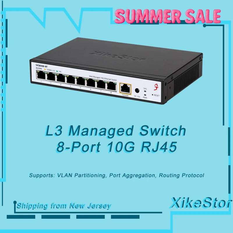 Управляемый коммутатор XikeStor 10G L3, 8*10G портов RJ45, поддержка VLAN/портовой агрегации/маршрутизации Ethernet-коммутатор
Управляемый коммутатор XikeStor 10G L3, 8*10G портов RJ45, поддержка VLAN/портовой агрегации/маршрутизации Ethernet-коммутатор