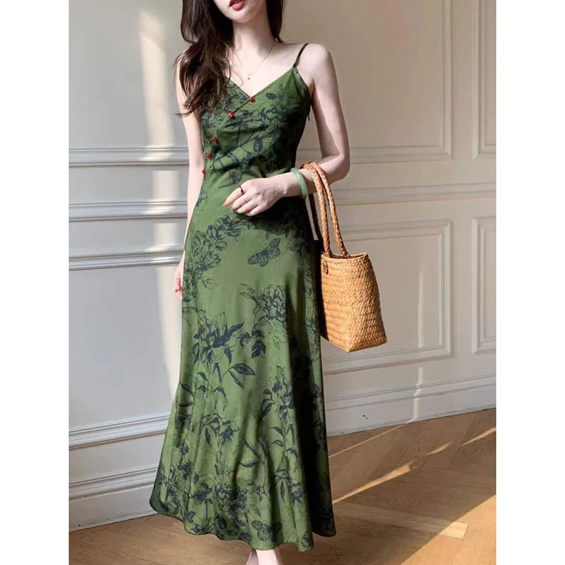 Elegant V-Neck Spliced Printed Beading Slip Dresses Women's Clothing Summer New Loose Sleeveless Office Lady Prom Dress
Elegant V-Neck Spliced Printed Beading Slip Dresses Women's Clothing Summer New Loose Sleeveless Office Lady Prom Dress