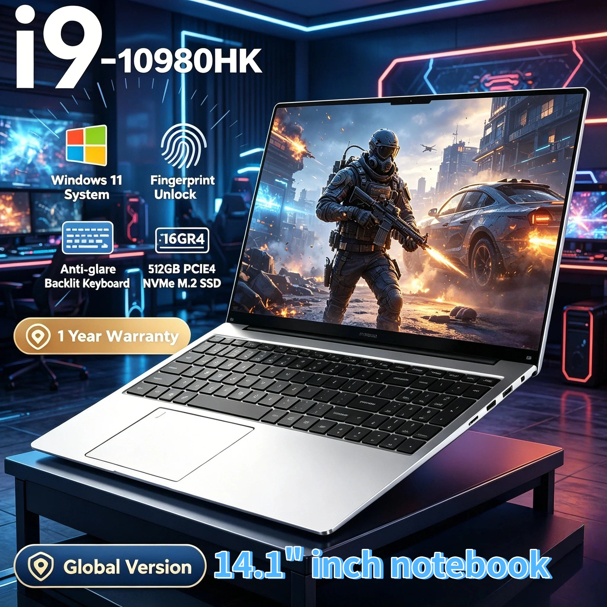 14.1 Inch Gaming Laptop Intel Core i9 10980HK 2.4 5.3GHz 32GB DDR4 2TB PCIe SSD Windows 11 Pro Portable Gamer Notebook Max
14.1 Inch Gaming Laptop Intel Core i9 10980HK 2.4 5.3GHz 32GB DDR4 2TB PCIe SSD Windows 11 Pro Portable Gamer Notebook Max