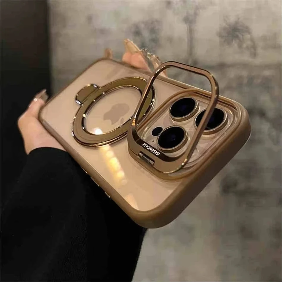Luxury Transparent Magsafe Magnetic Holder Phone Case For iPhone 16 15 14 Plus 13 12 11 Pro Max Lens Stand Protector Cover
Luxury Transparent Magsafe Magnetic Holder Phone Case For iPhone 16 15 14 Plus 13 12 11 Pro Max Lens Stand Protector Cover