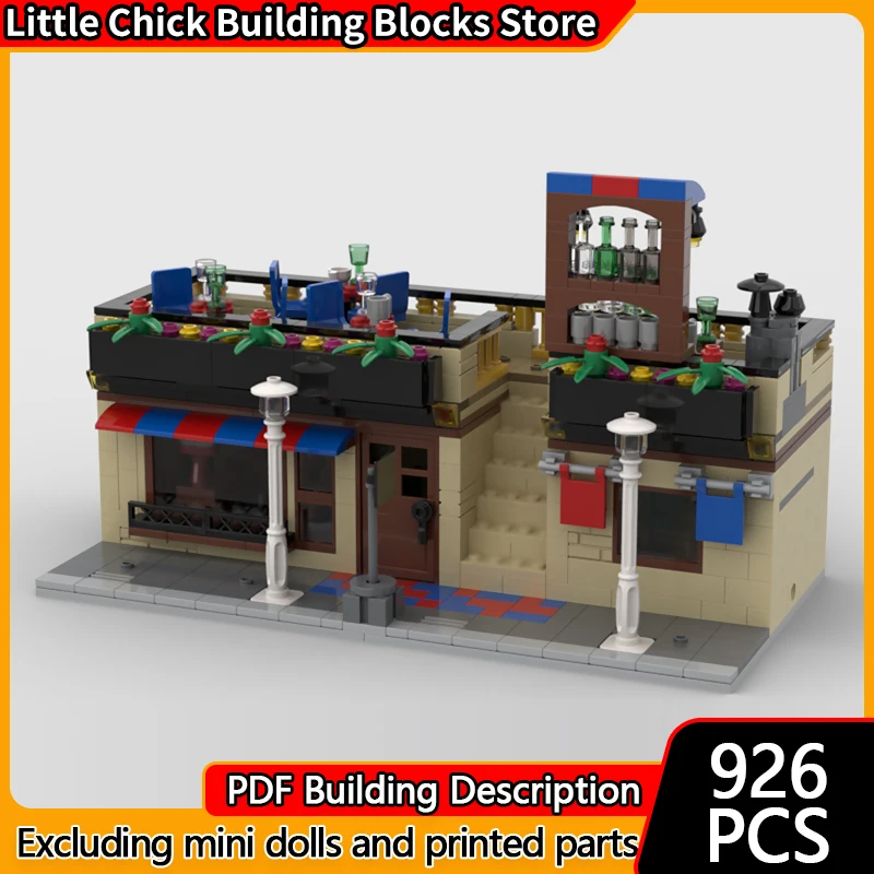 Модель City Street View MOC, строительные кирпичи, бистро с крышей, столовая, модульная технология, детские праздничные подарки, сборка игрушек, костюм
Модель City Street View MOC, строительные кирпичи, бистро с крышей, столовая, модульная технология, детские праздничные подарки, сборка игрушек, костюм