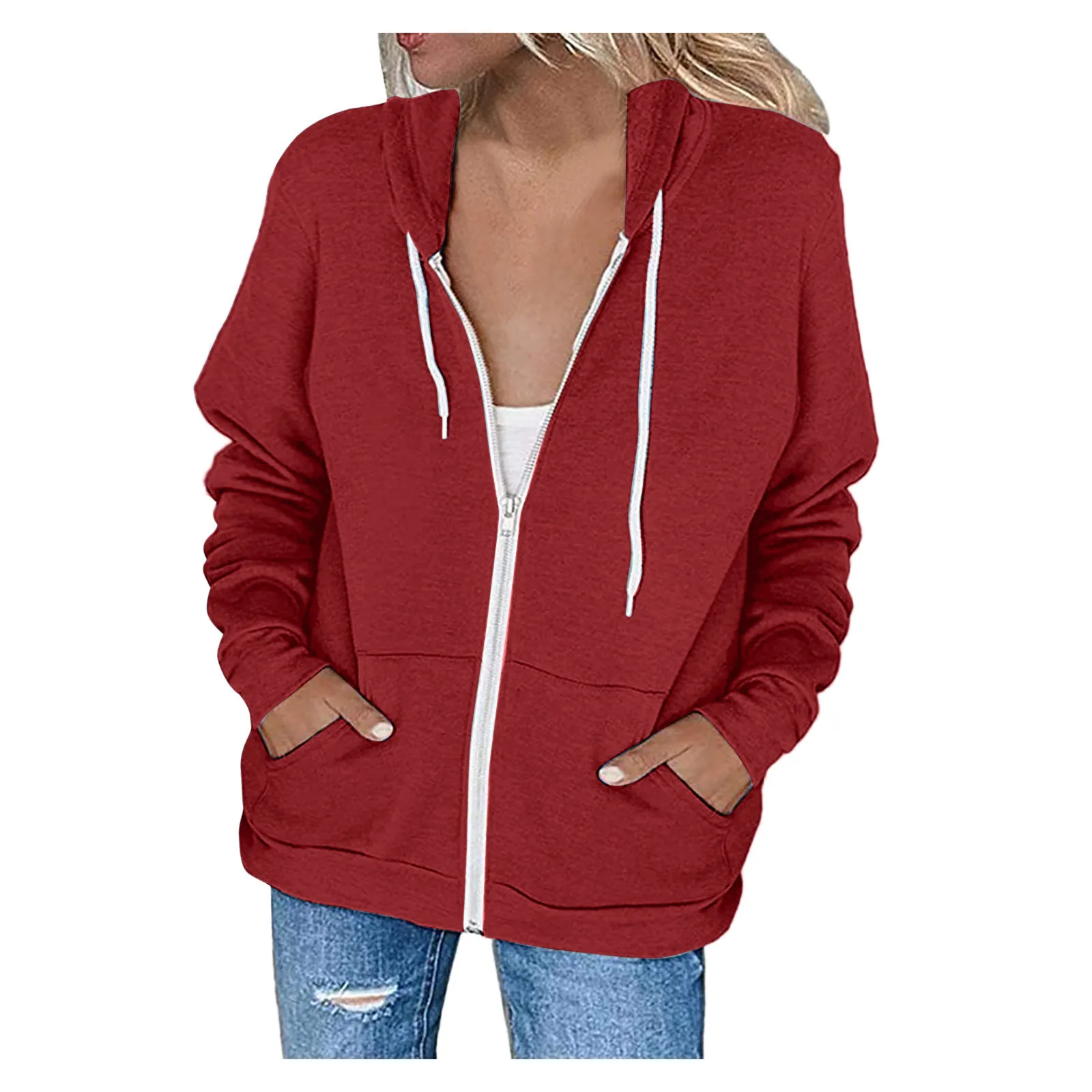 Autumn Fleece Hoodie Solid Color Hooded Korean Fashion Sweatshirts Long Sleeve Top Drawstring Pockets Loose Zipper Black Hoodies
Autumn Fleece Hoodie Solid Color Hooded Korean Fashion Sweatshirts Long Sleeve Top Drawstring Pockets Loose Zipper Black Hoodies