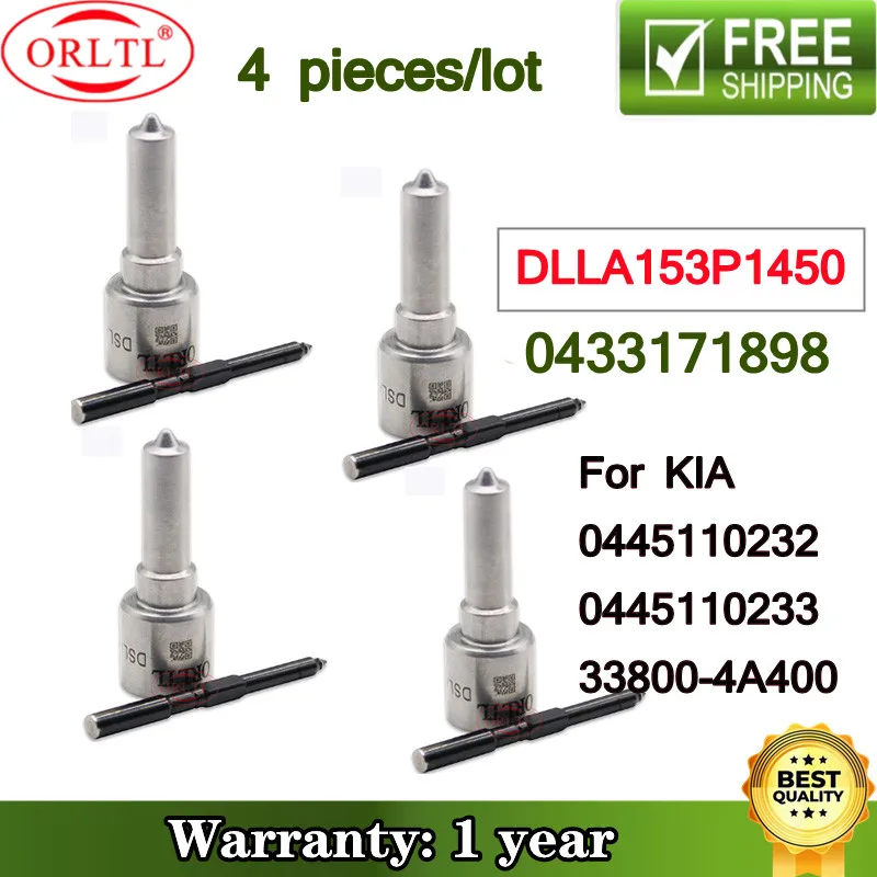 4 PCS DLLA153P1450 Diesel Injector Nozzle OEM 0433171898 For KIA Sorento 2.5D 33800-4A400 0445110232 0445110233
4 PCS DLLA153P1450 Diesel Injector Nozzle OEM 0433171898 For KIA Sorento 2.5D 33800-4A400 0445110232 0445110233