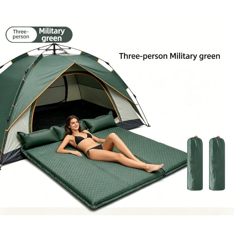 3-Person Outdoor Green Air Mattress 5cm Portable for Camping Family Hiking Mountaineering Gathering w/Pillow
3-Person Outdoor Green Air Mattress 5cm Portable for Camping Family Hiking Mountaineering Gathering w/Pillow