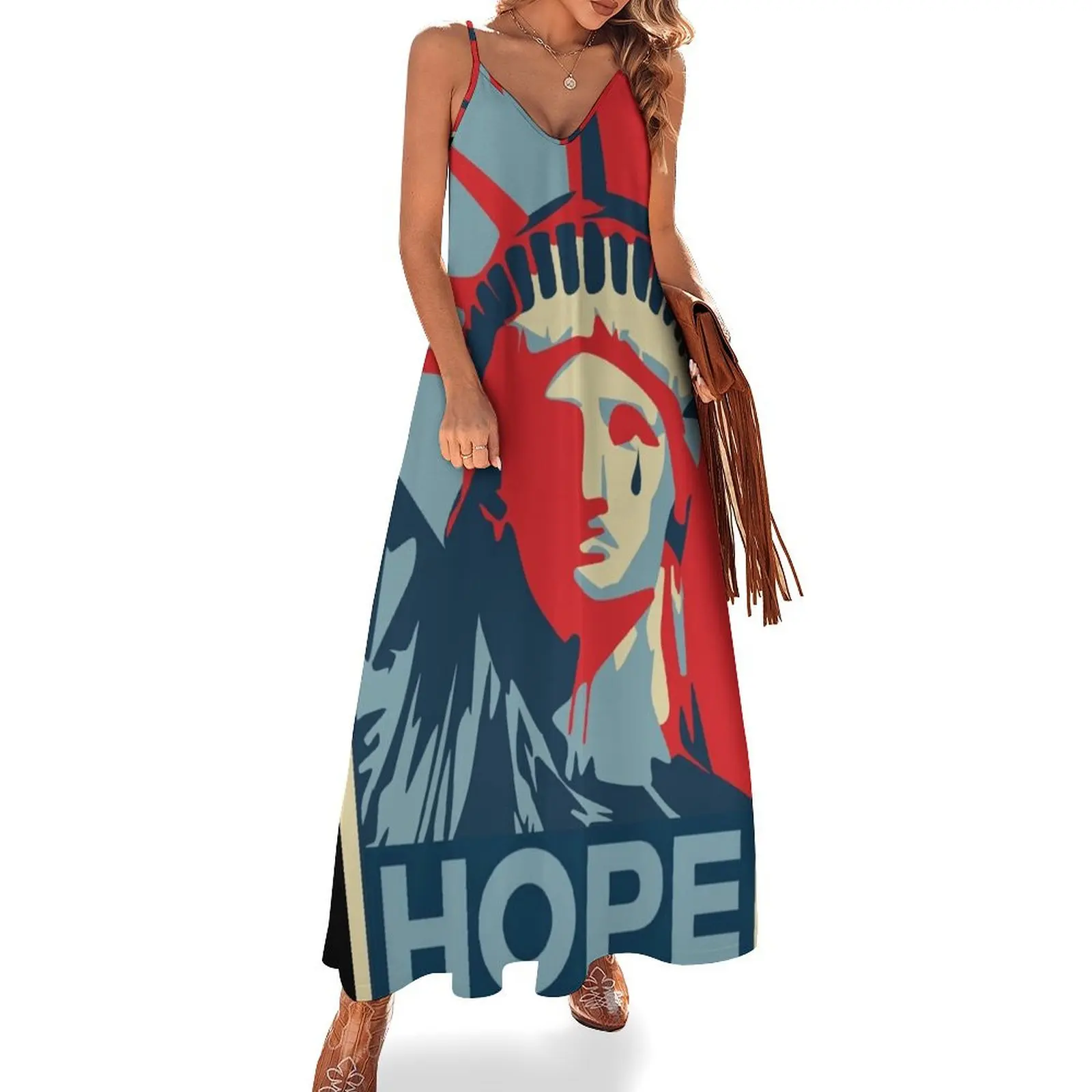 Crying Statue of Liberty Sleeveless Dress evening dresses women dresses for women luxury woman evening dress
Crying Statue of Liberty Sleeveless Dress evening dresses women dresses for women luxury woman evening dress
