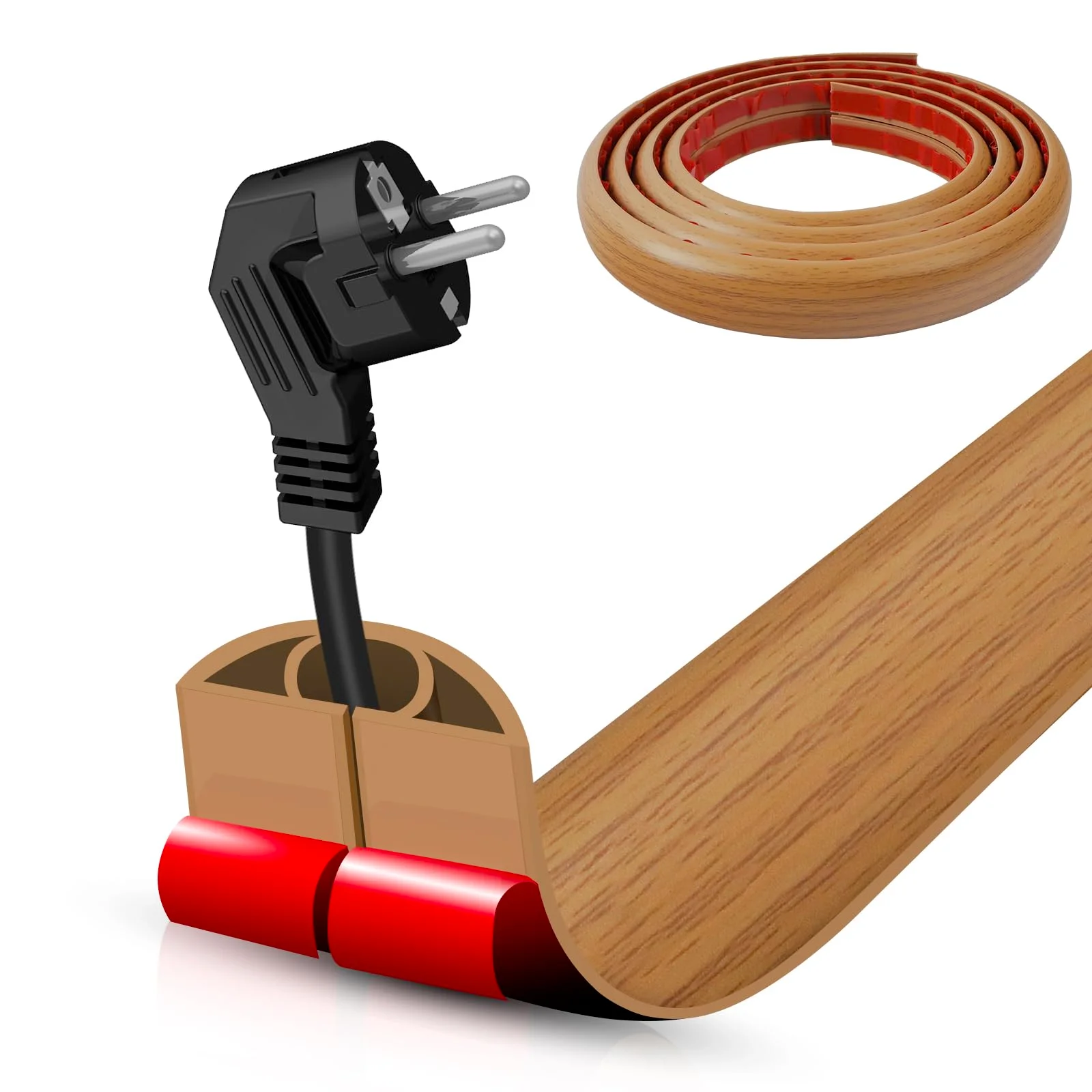 1 Roll Floor Cord Cover Self Adhesive Cord Hider, Extension Strip Protector for Wires, Prevent Cable Trips for Offices, Gyms
1 Roll Floor Cord Cover Self Adhesive Cord Hider, Extension Strip Protector for Wires, Prevent Cable Trips for Offices, Gyms