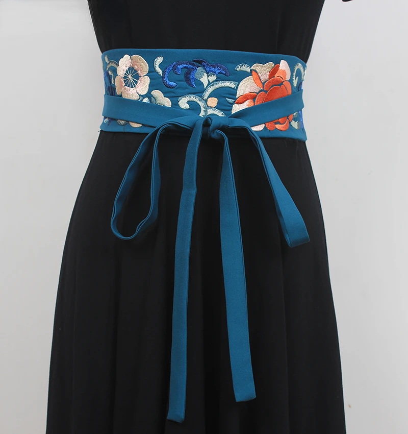 Kimono Belt Embroidery Girdle Antique Embroidered Chinese Style Vintage Elastic Waist Cummerbunds Classic Kimono Obi for Women
Kimono Belt Embroidery Girdle Antique Embroidered Chinese Style Vintage Elastic Waist Cummerbunds Classic Kimono Obi for Women