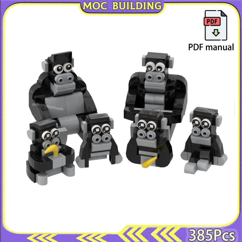 Animal Gorillas Model Desktop Display MOC Building Blocks Bricks DIY Construction Toys Gift 
Animal Gorillas Model Desktop Display MOC Building Blocks Bricks DIY Construction Toys Gift