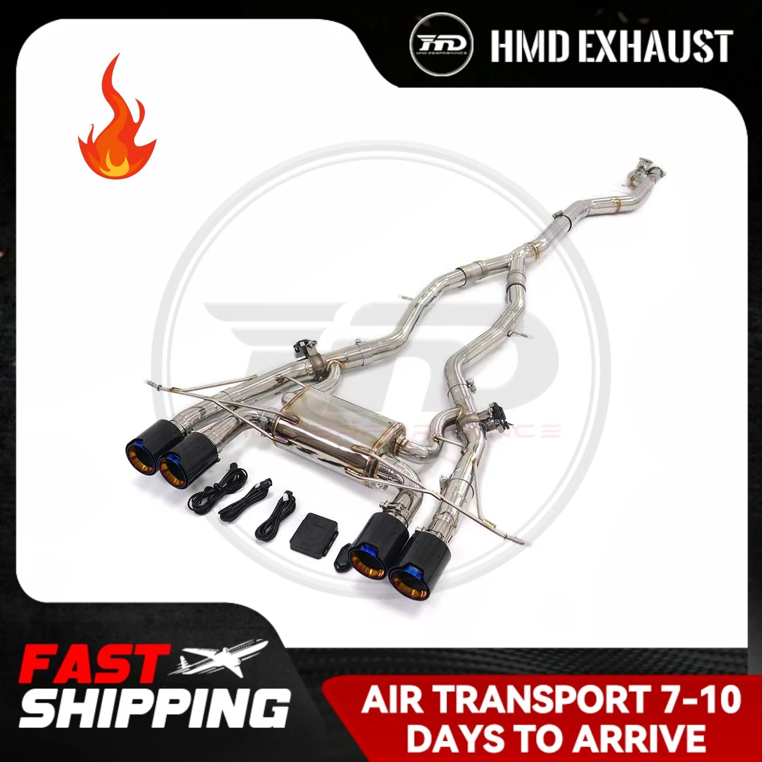 HMD Exhaust System Stainless Steel Performance Catback For BMW M3 M4 G80 G82 Muffler Electronic Valves Car Parts
HMD Exhaust System Stainless Steel Performance Catback For BMW M3 M4 G80 G82 Muffler Electronic Valves Car Parts