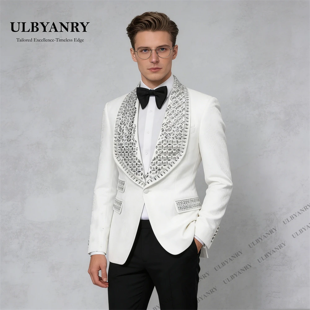 Свадебный костюм ULBYANRY Luxury Crystals для жениха 2026: пиджак на одной пуговице с черными брюками, приталенный смокинг из 2-х частей для выпускного вечера
Свадебный костюм ULBYANRY Luxury Crystals для жениха 2026: пиджак на одной пуговице с черными брюками, приталенный смокинг из 2-х частей для выпускного вечера