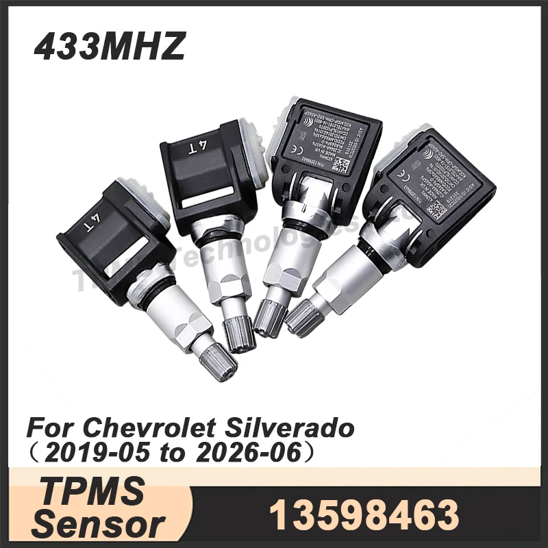 1/4PCS 433MHZ For Chevrolet Silverado 2019-2026 TPMS Tire Pressure Monitoring Sensor 13598463 13540605
1/4PCS 433MHZ For Chevrolet Silverado 2019-2026 TPMS Tire Pressure Monitoring Sensor 13598463 13540605