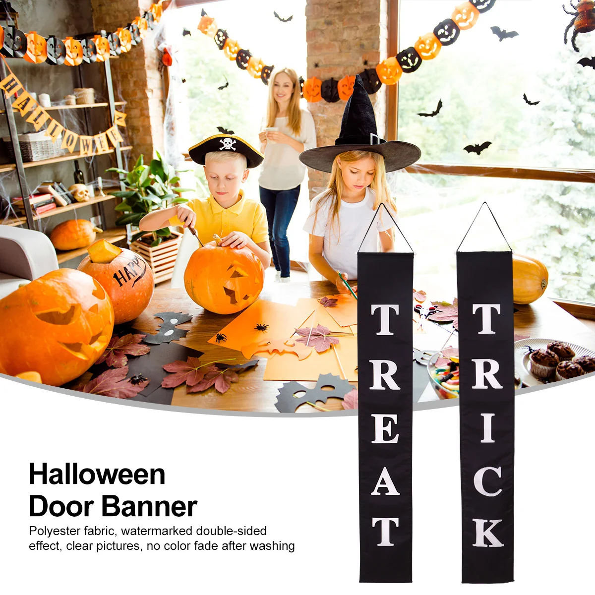 1 Set Halloween Door Curtain Large Letter Print Double-Sided Cut Edges Hanging Flag For Party Decor
1 Set Halloween Door Curtain Large Letter Print Double-Sided Cut Edges Hanging Flag For Party Decor