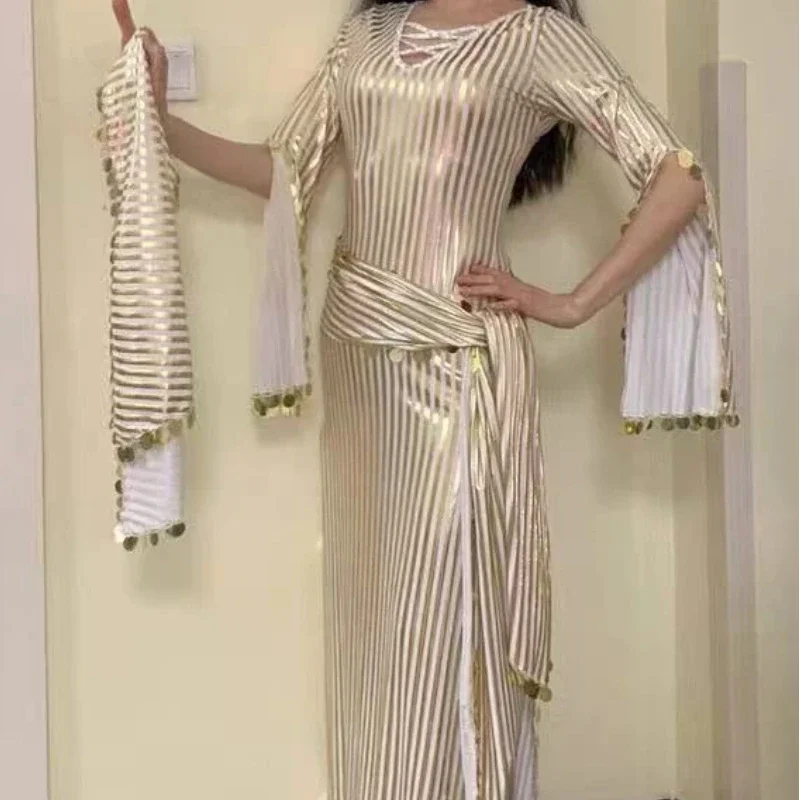 Baladi Folk Custom Baladi Shaabi Oriental Dance Clothes Belly Dance Costumes Robe Milk Silk Gold Sequins Belly Dance Dresses
Baladi Folk Custom Baladi Shaabi Oriental Dance Clothes Belly Dance Costumes Robe Milk Silk Gold Sequins Belly Dance Dresses