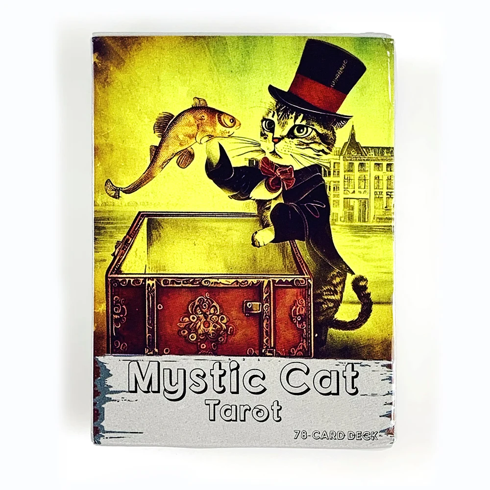 8.8*6.3CM Mystic Cat Tarot Cards 78 Card Deck English Visions Divination Board Playing Games For Party Gatherings and Family
8.8*6.3CM Mystic Cat Tarot Cards 78 Card Deck English Visions Divination Board Playing Games For Party Gatherings and Family