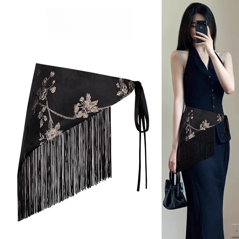 Женский ретро треугольный пояс с кисточками и широкой талией, декоративный корсет для платьев, пояс с бахромой в стиле бохо с цветочным принтом
Женский ретро треугольный пояс с кисточками и широкой талией, декоративный корсет для платьев, пояс с бахромой в стиле бохо с цветочным принтом