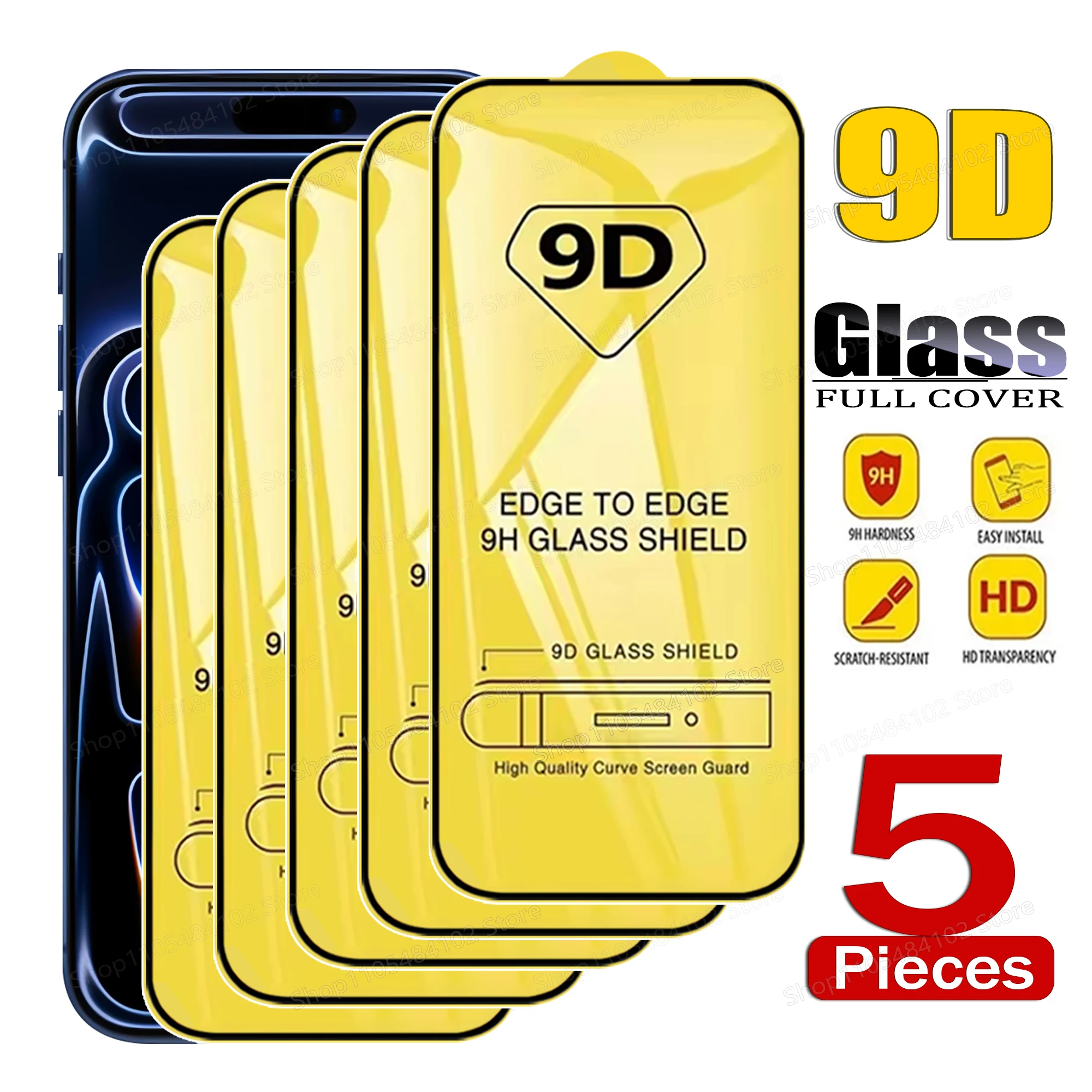5PCS Full Cover Screen Protector For iPhone 17 Pro Max Air 16e 17e XR X XS 11 12 13 Mini 14 15 16 Pro Max Plus 9D Tempered Glass
5PCS Full Cover Screen Protector For iPhone 17 Pro Max Air 16e 17e XR X XS 11 12 13 Mini 14 15 16 Pro Max Plus 9D Tempered Glass
