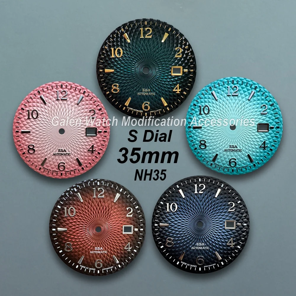 35mm S Logo Cocktail Dial Fit NH35/NH36 Janpan Movement High Quality Classics Dial Watch Modification Accessories
35mm S Logo Cocktail Dial Fit NH35/NH36 Janpan Movement High Quality Classics Dial Watch Modification Accessories