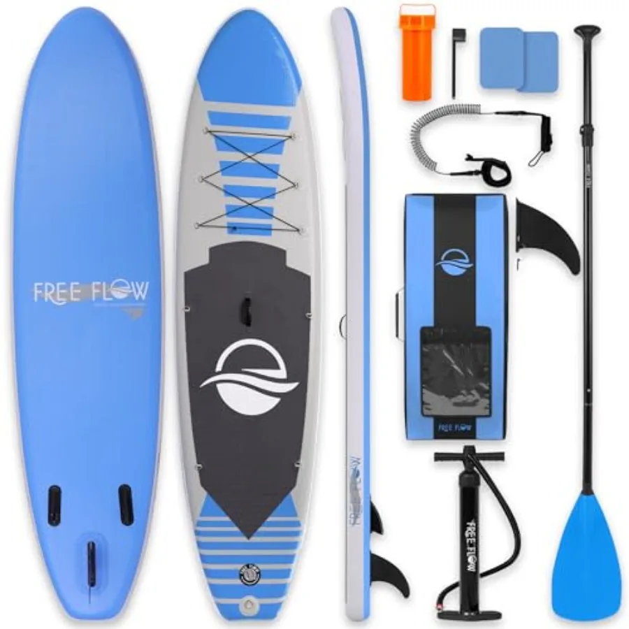 Inflatable Stand Up Paddle Board for adults and youth PVC drop-stitch material blue wide stable design with non-slip deck and p
Inflatable Stand Up Paddle Board for adults and youth PVC drop-stitch material blue wide stable design with non-slip deck and p