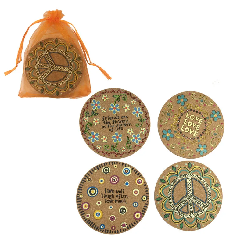 Cork Coaster Cup Holder 4PCS for Glass Cups Tea Cup Glass Holder With color pattern printing Home Decor Original Style
Cork Coaster Cup Holder 4PCS for Glass Cups Tea Cup Glass Holder With color pattern printing Home Decor Original Style