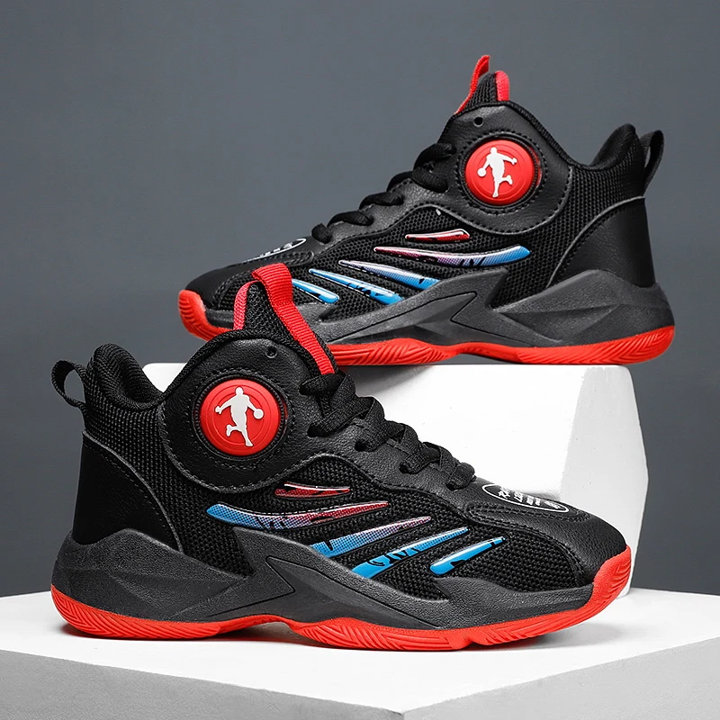 Boys Brand Basketball Shoes For Kids Sneakers Thick Sole Non-slip Children Sports Shoes Child Boy Basket Trainer Shoes 2022
Boys Brand Basketball Shoes For Kids Sneakers Thick Sole Non-slip Children Sports Shoes Child Boy Basket Trainer Shoes 2022