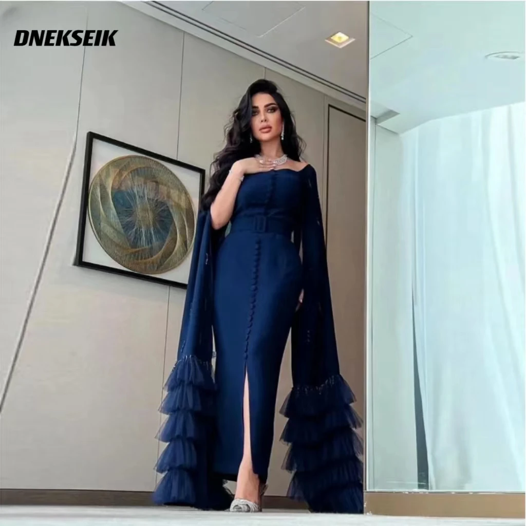 Mermaid Slit Long Cape Beading Prom Dresses Women Elegant Formal Party Dress 2024 فساتين السهرة
Mermaid Slit Long Cape Beading Prom Dresses Women Elegant Formal Party Dress 2024 فساتين السهرة