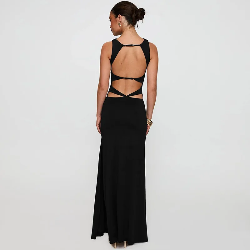 Long Skirt Summer New Style Solid Color Round Neck Sexy Backless Slim Fit Fashionable Dress Hair Replacement
Long Skirt Summer New Style Solid Color Round Neck Sexy Backless Slim Fit Fashionable Dress Hair Replacement