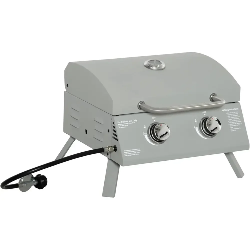 2 Burner Propane Gas Grill Outdoor Portable Tabletop BBQ with oldable Legs, Lid, Thermometer or Camping, Picnic, Backyard, Light
2 Burner Propane Gas Grill Outdoor Portable Tabletop BBQ with oldable Legs, Lid, Thermometer or Camping, Picnic, Backyard, Light