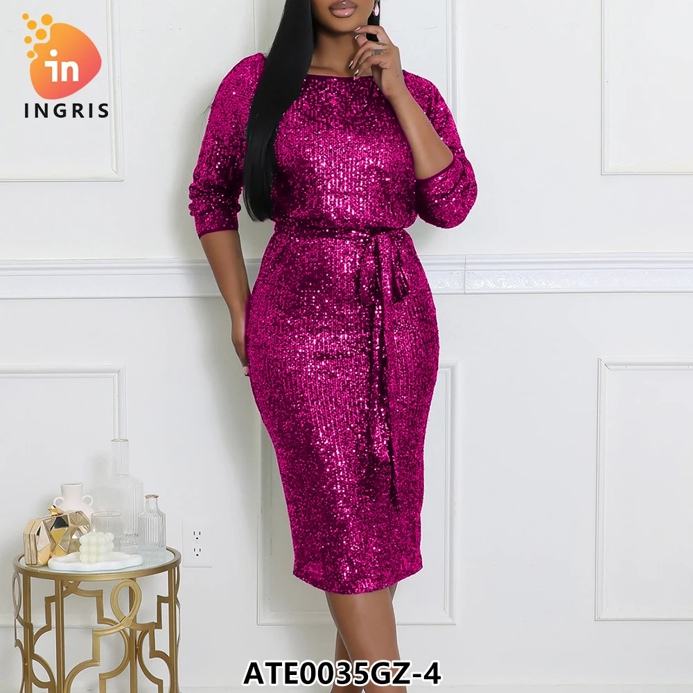 2025 new sexy solid color glitter one collar banquet dress fashion luxury sequins dresses two piece set ladies midi party wear
2025 new sexy solid color glitter one collar banquet dress fashion luxury sequins dresses two piece set ladies midi party wear