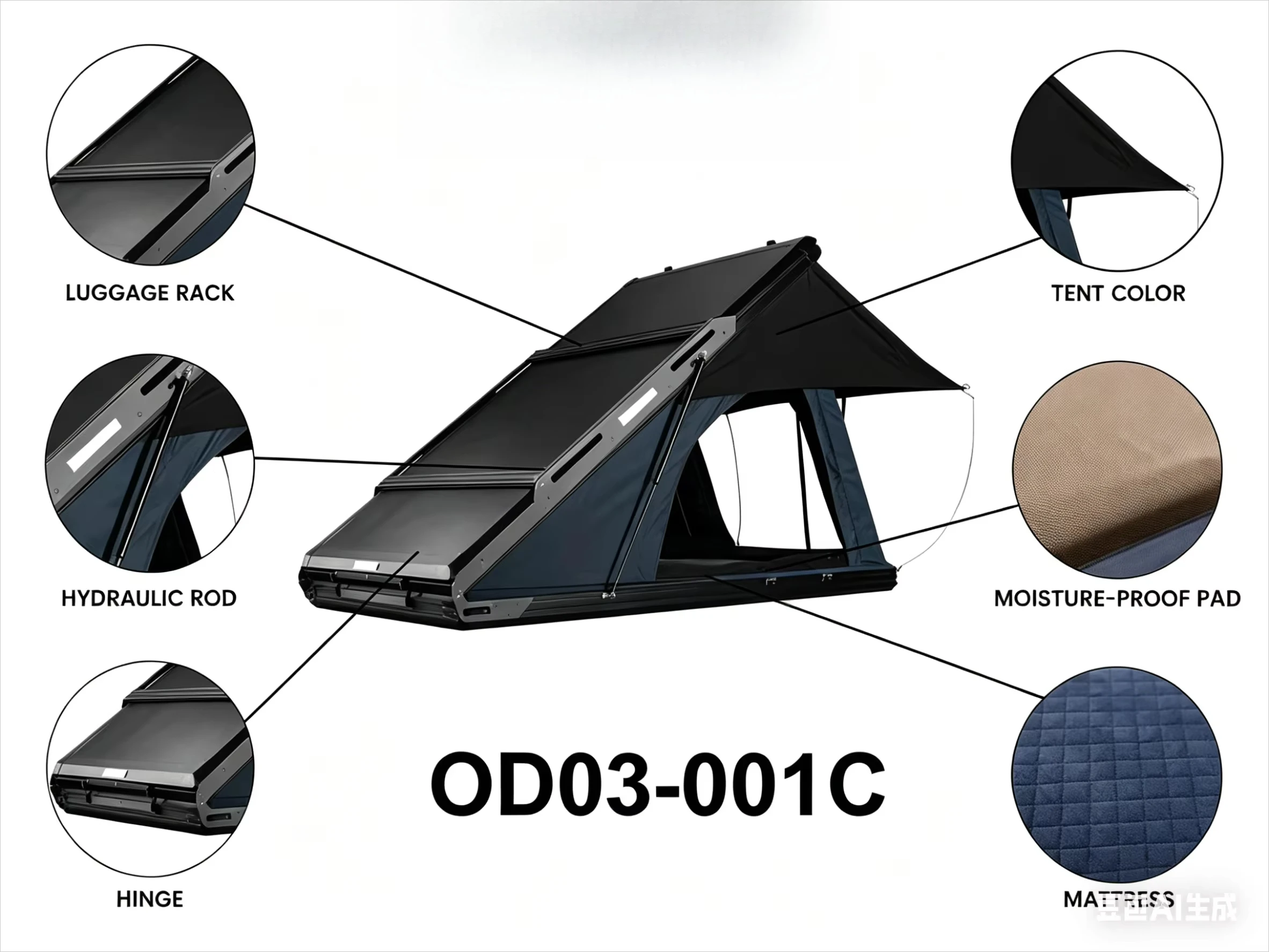 Lightweight Hard Shell Aluminum Roof Top Tent 4 Person with Solar Panel Waterproof Side Open Rooftop Tent 4x4 Car RTT
Lightweight Hard Shell Aluminum Roof Top Tent 4 Person with Solar Panel Waterproof Side Open Rooftop Tent 4x4 Car RTT