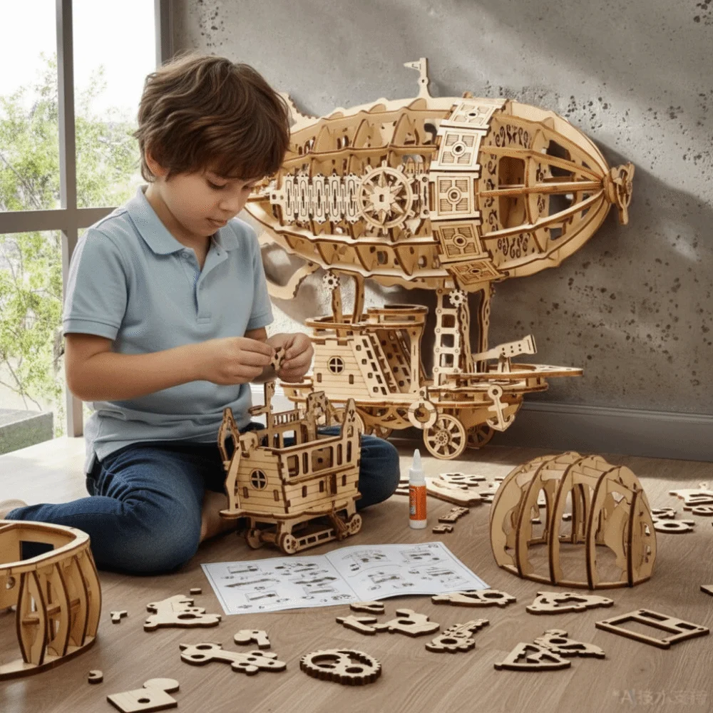 Wooden Construction Airship Model Hand Craft 3D Puzzle 3D Wooden Puzzle Mechanical Design Mechanical Model Kits For Adults
Wooden Construction Airship Model Hand Craft 3D Puzzle 3D Wooden Puzzle Mechanical Design Mechanical Model Kits For Adults