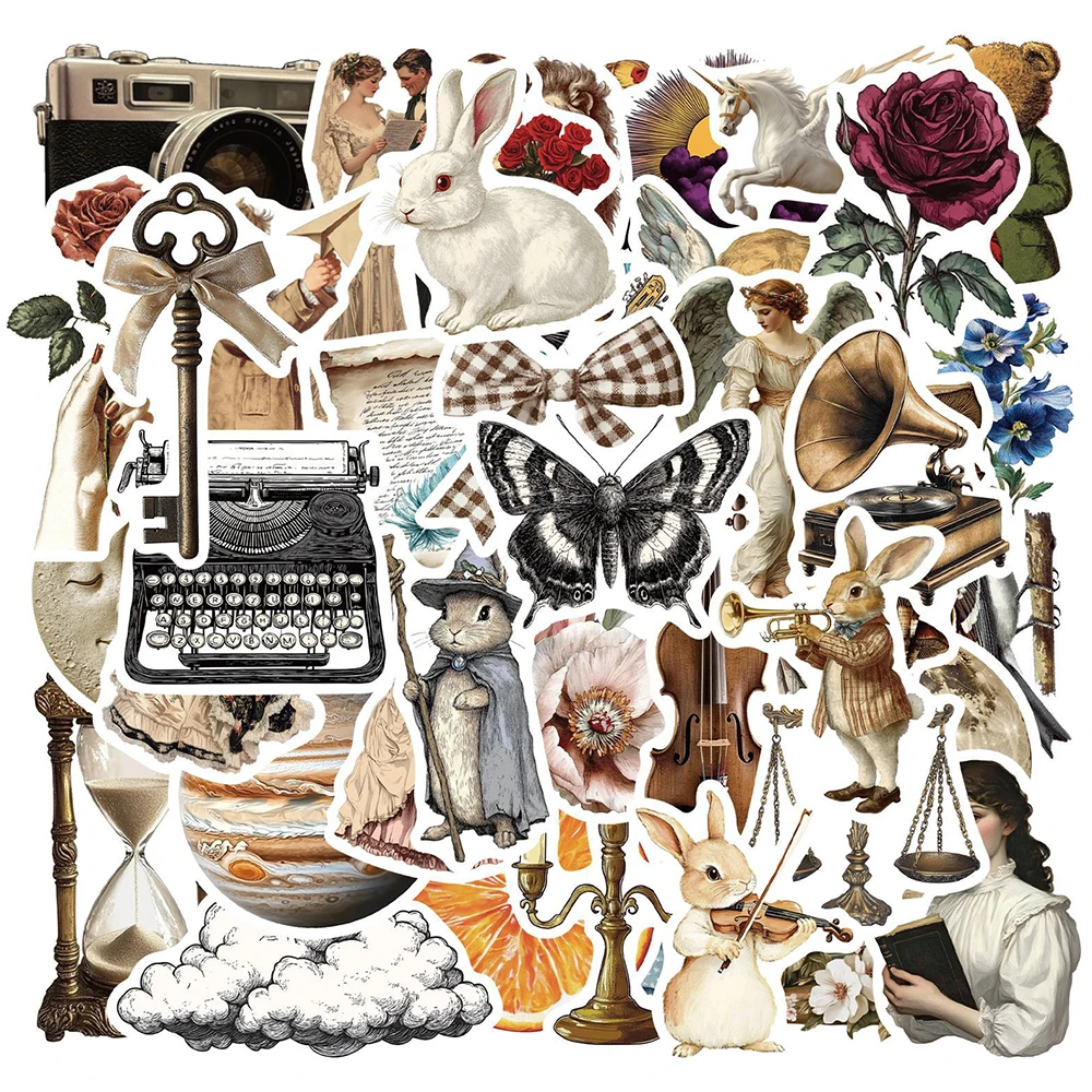 10/30/50pcs Vintage Art Cartoon Animal Flower Stickers Crewative Aesthetic Sticker Guitar Notebook Phone Diary Decals Decoration 
10/30/50pcs Vintage Art Cartoon Animal Flower Stickers Crewative Aesthetic Sticker Guitar Notebook Phone Diary Decals Decoration