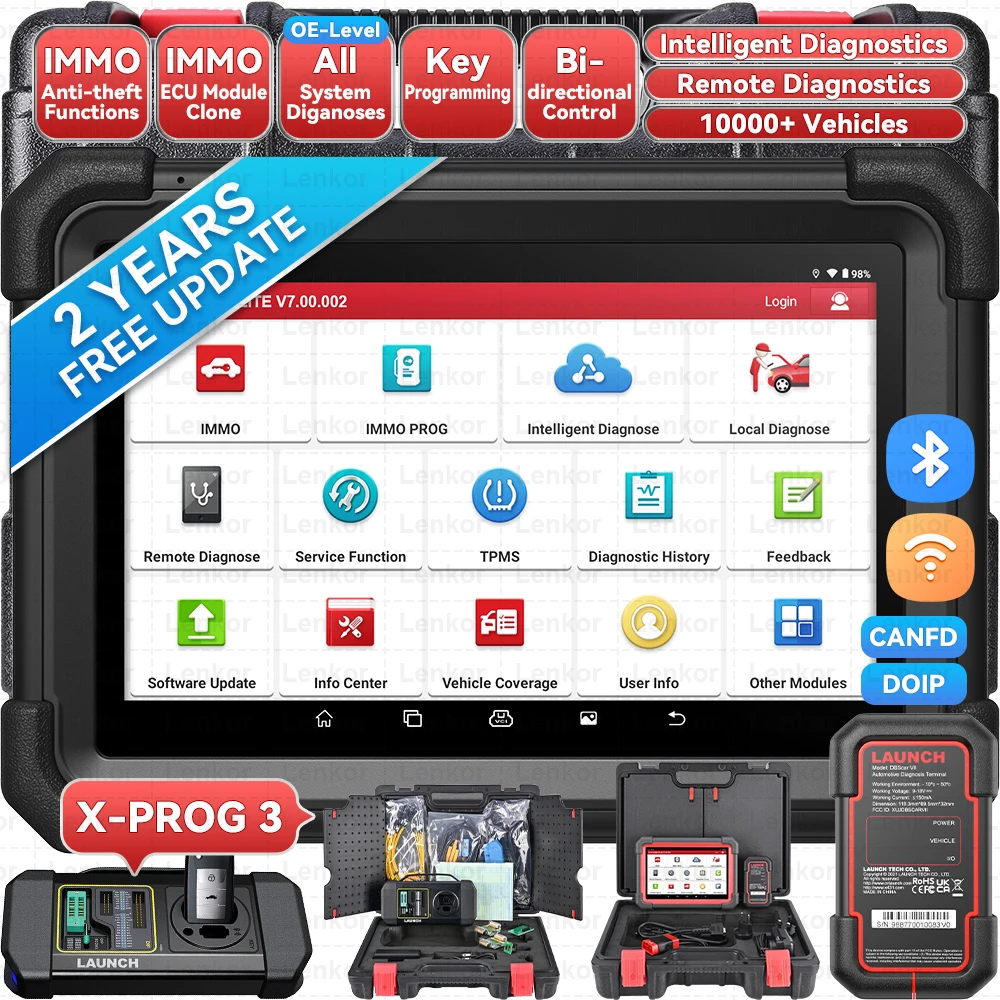 LAUNCH X431 IMMO Elite Key Programming Device with PROG3, Key Fob Programming Tool, IMMO Services/ECU Clone, 39+ Special Functions, Active Test, OE Level All System Diagnostics
LAUNCH X431 IMMO Elite Key Programming Device with PROG3, Key Fob Programming Tool, IMMO Services/ECU Clone, 39+ Special Functions, Active Test, OE Level All System Diagnostics