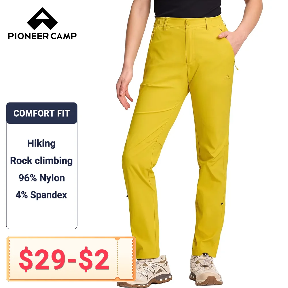 Pioneer Camp Women's Hiking Climbing Pants Lightweight Quick Dry Water Resistant Stretch Cargo Pants for Trekking Travel
Pioneer Camp Women's Hiking Climbing Pants Lightweight Quick Dry Water Resistant Stretch Cargo Pants for Trekking Travel