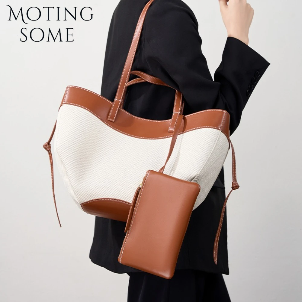 Motingsome Summer Tote Bag Woman Holiday Handbag Luxury Designer Bags Cotton Fabric with Cow Leather Shoulder Purses 2025 New
Motingsome Summer Tote Bag Woman Holiday Handbag Luxury Designer Bags Cotton Fabric with Cow Leather Shoulder Purses 2025 New
