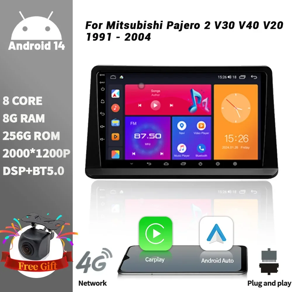 Для Mitsubishi Pajero 2 V30 V40 V20 1991-2004 Android автомобильный радиоприемник мультимедийный плеер навигация беспроводной CarPlay экран стерео
Для Mitsubishi Pajero 2 V30 V40 V20 1991-2004 Android автомобильный радиоприемник мультимедийный плеер навигация беспроводной CarPlay экран стерео