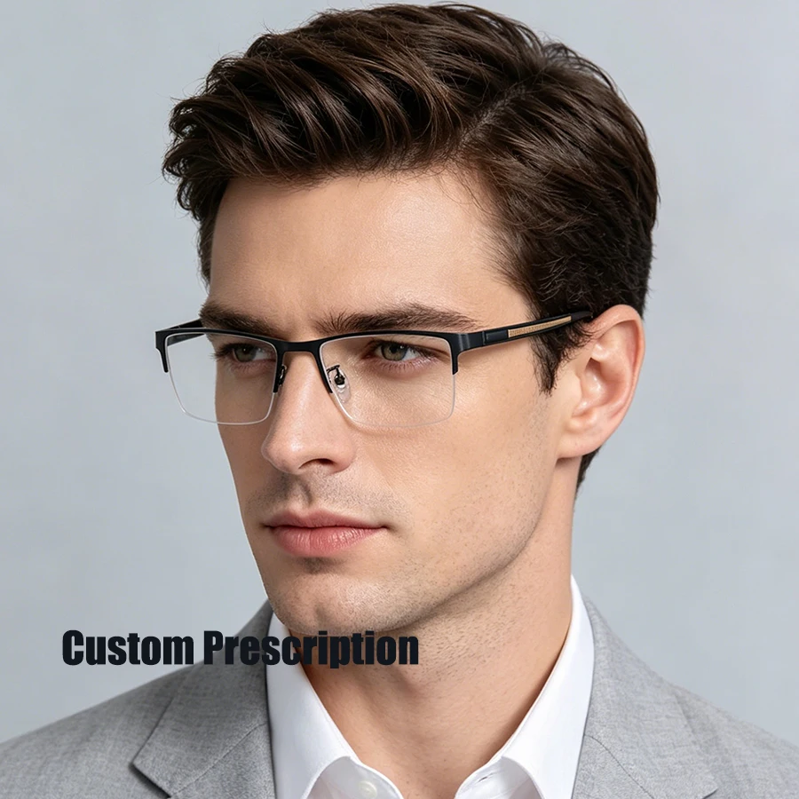 Men's Custom Prescription Glasses Multi-Focal Progressive Photochromic Anti-Blue Light Myopia Hyperopia Reading Glasses 12002
Men's Custom Prescription Glasses Multi-Focal Progressive Photochromic Anti-Blue Light Myopia Hyperopia Reading Glasses 12002