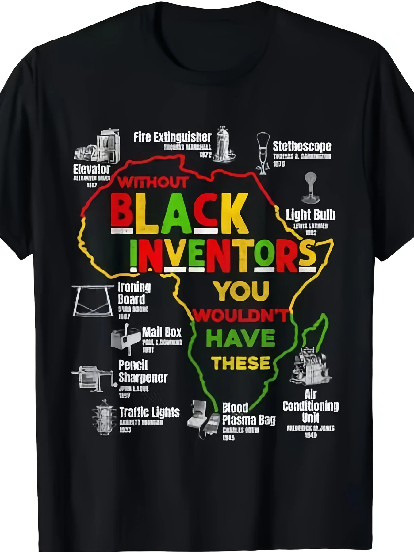 Men's Cotton Loose Fit Crew Neck T-Shirt Breathable Fabric with Vibrant African American Inventors Map Print Men Clothing
Men's Cotton Loose Fit Crew Neck T-Shirt Breathable Fabric with Vibrant African American Inventors Map Print Men Clothing